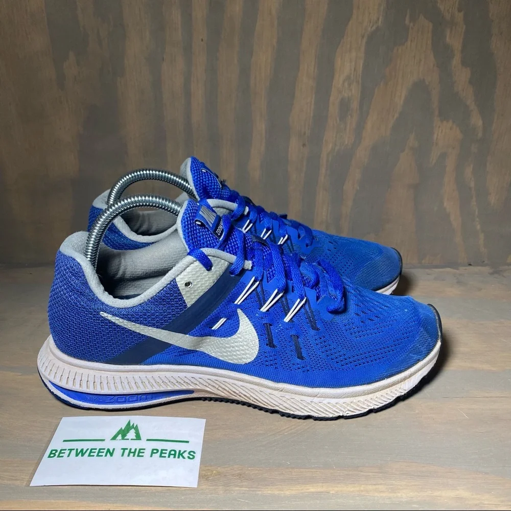 Nike Zoom Winflo 2 Running Blue White Trainers Shoe 8